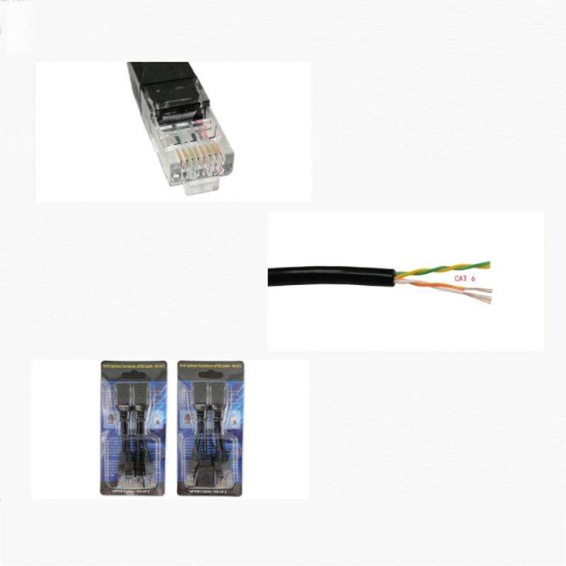 2 Sets RJ45 Network Signal Splitter Upoe Separation Cable, Style:U-02 3 Crystal Heads + 1 Female