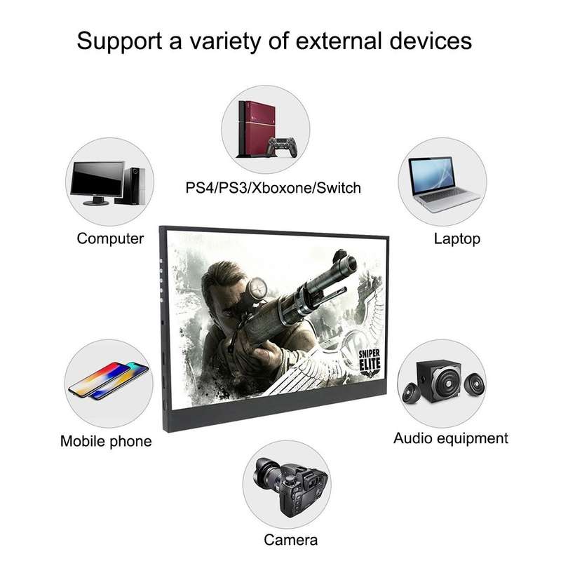 HSD-1330X 13.3 inch 1080P HD Gaming Portable Narrow Side Display