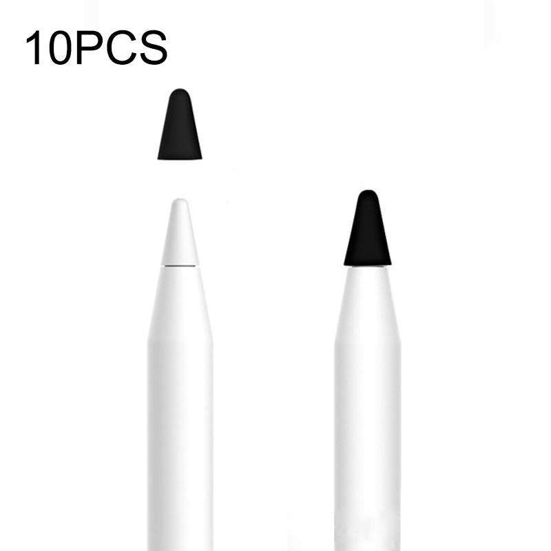 10 PCS Paperfeel Flim Mute Nib Protective Case for Apple Pencil 1 / 2(Black)