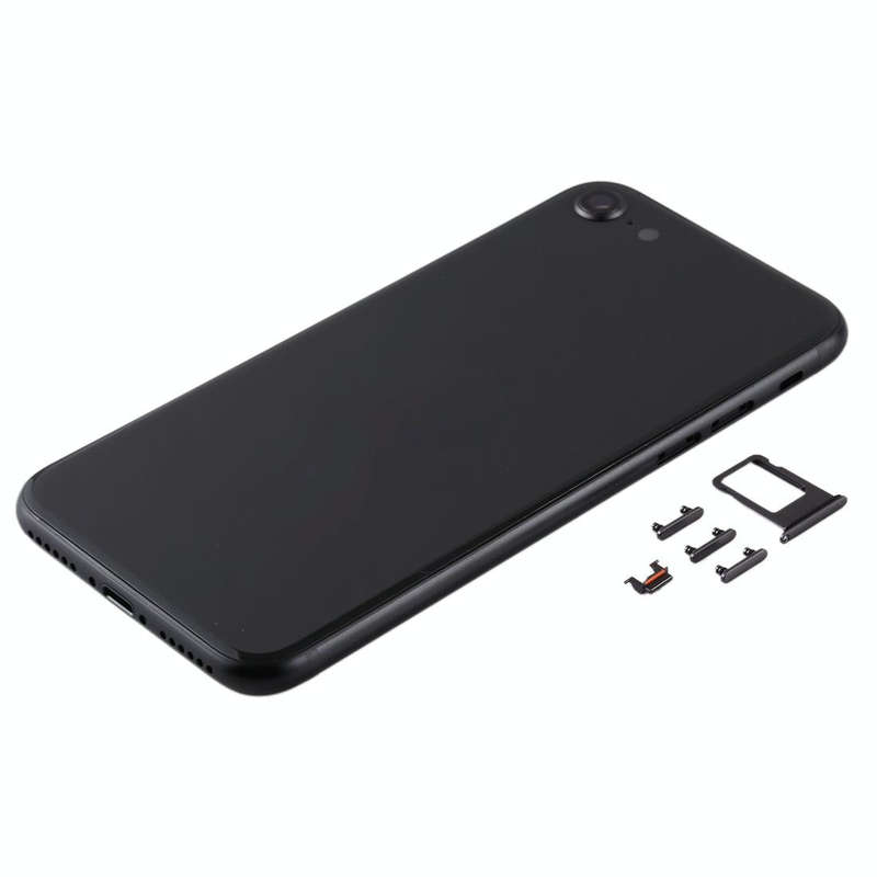 Battery Back Cover with Camera Lens Cover & SIM Card Tray & Side keys for iPhone SE 2020