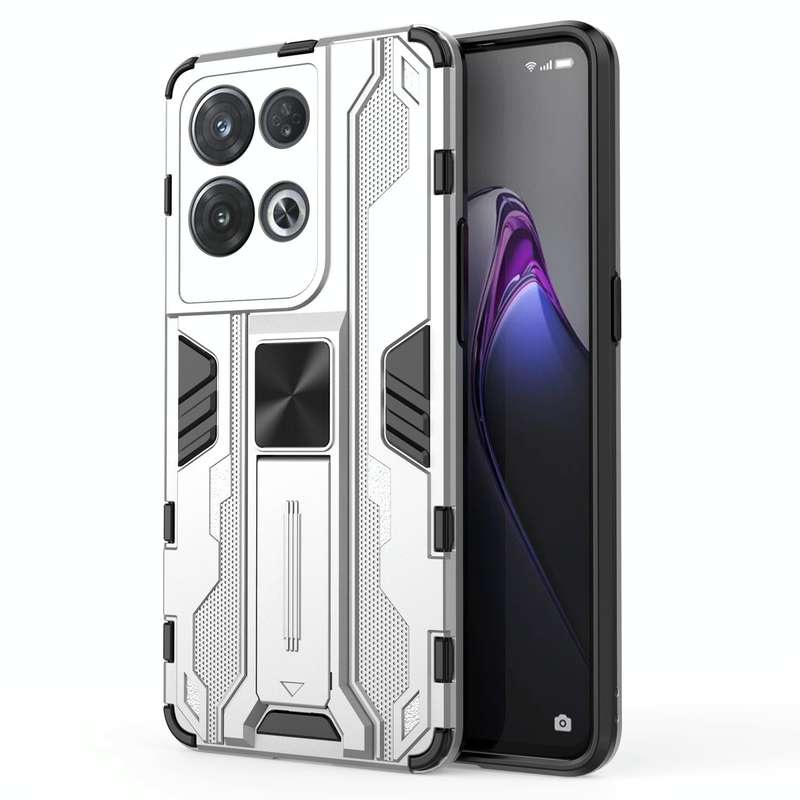 For OPPO Reno8 Pro 5G Supersonic PC + TPU Shock-proof Phone Case(Silver)