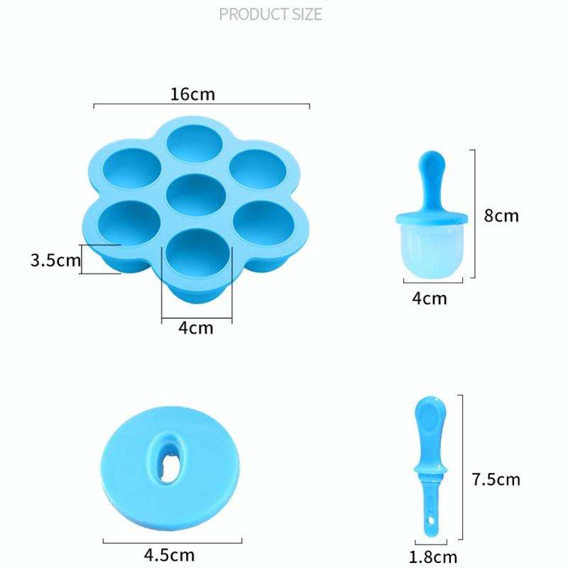 Silicone Mini Ice Pops Mold Ice Cream Ball Lolly Maker Popsicle Molds Baby DIY Food Supplement To...