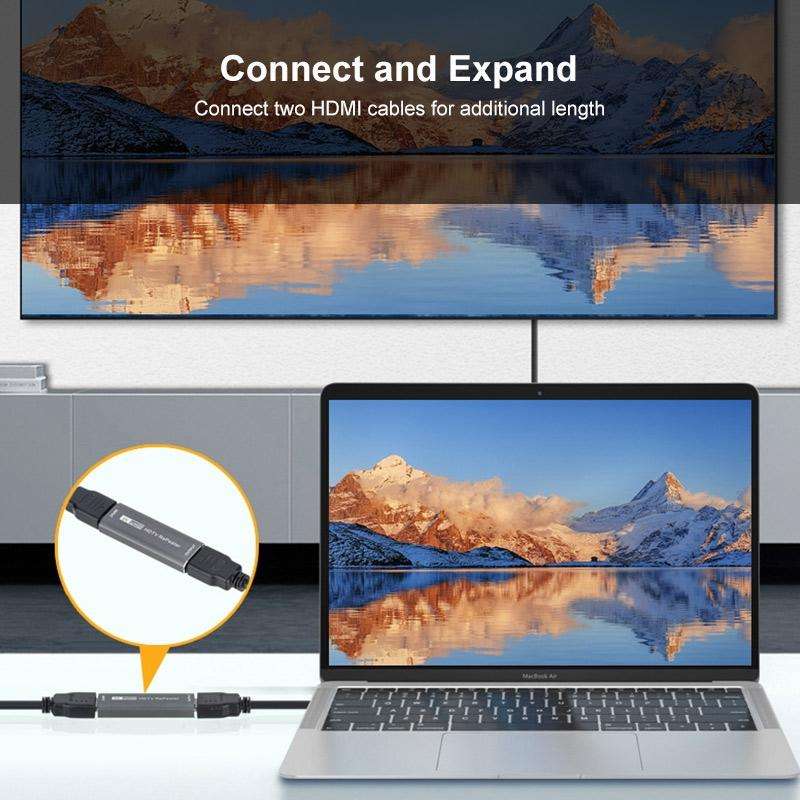 JUNSUNMAY 8K 30m HDMI Adapter Signal Amplifier HDMI Repeater Extender(Grey)