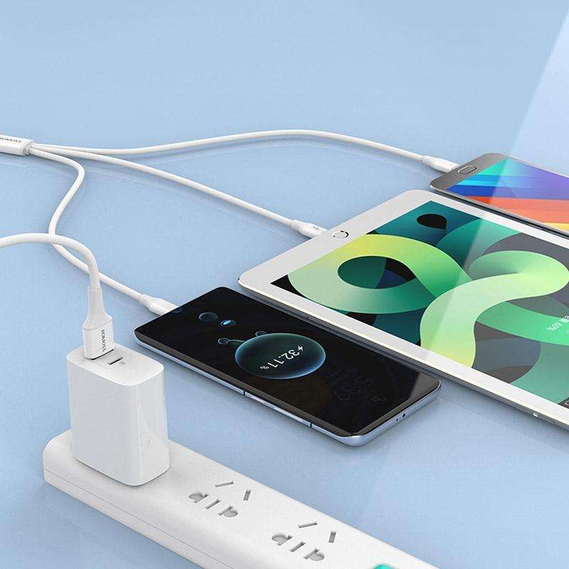 ROMOSS CB251V 3.5A USB To 8 Pin+Type-C+Micro USB 3 In 1 Charging Cable, Length: 0.6m
