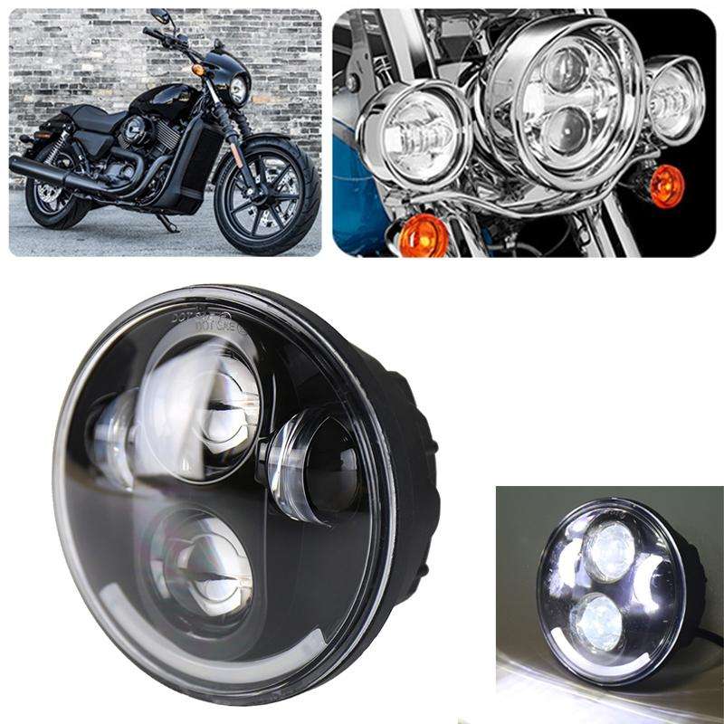5.75 inch DC12V 6000K-6500K 40W Car LED Headlight for Harley(Black)