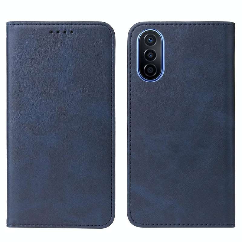 For Huawei Nova Y70 Magnetic Closure Leather Phone Case(Blue)