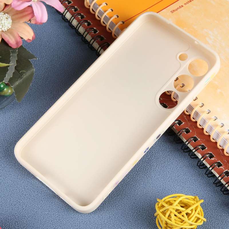 For Samsung Galaxy A33 5G Milk Tea Astronaut Pattern Liquid Silicone Phone Case(White)
