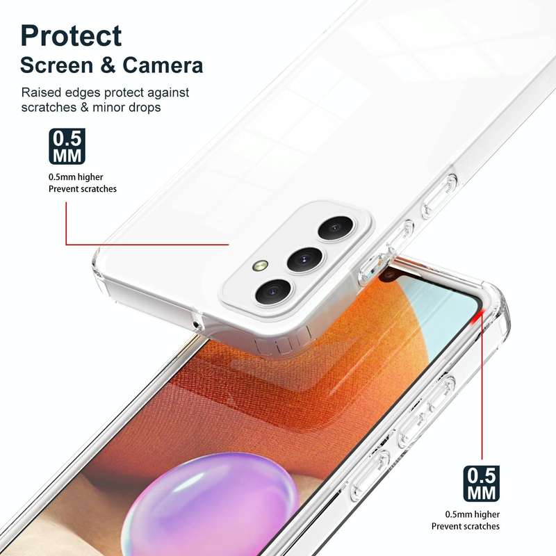 For Samsung Galaxy A35 3 in 1 Clear TPU Color PC Frame Phone Case(White)