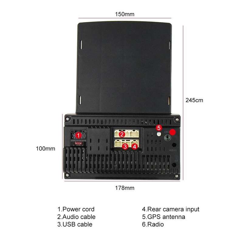 9.7 inch Vertical Screen HD 2.5D Glass Car MP5 Player Android Navigation All-in-one Machine, Spec...