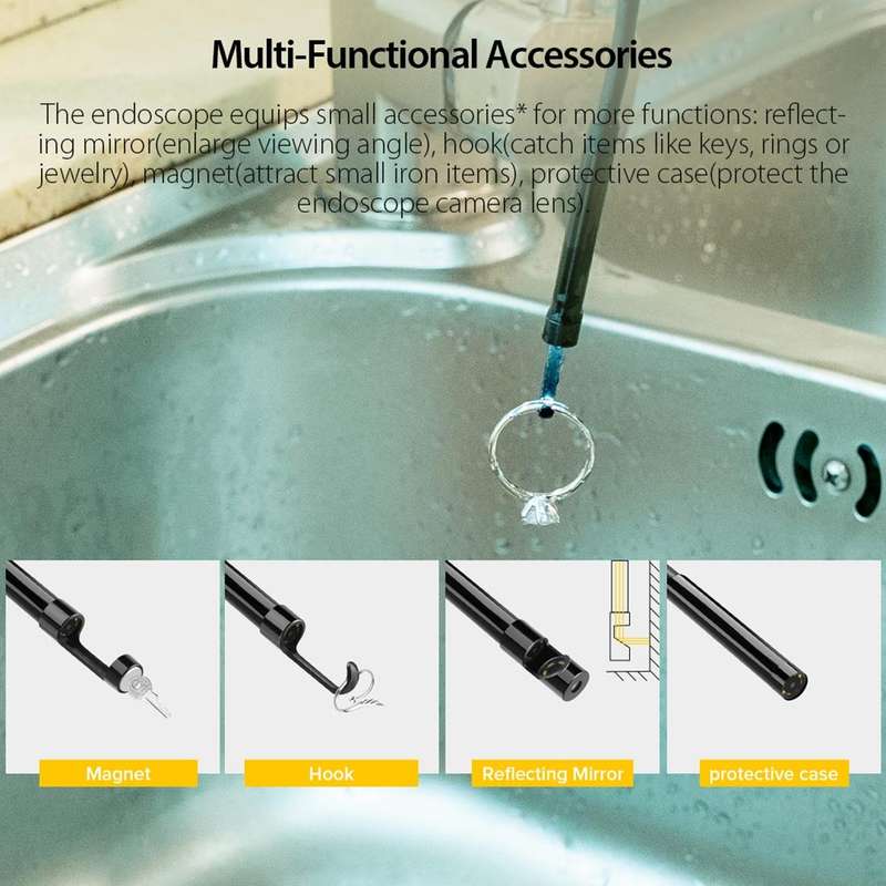 Ulefone Endoscope E1 IP67 Waterproof 3 in 1 Endoscope for Ulefone Power Armor 21 / 19 / 18T / 16 ...