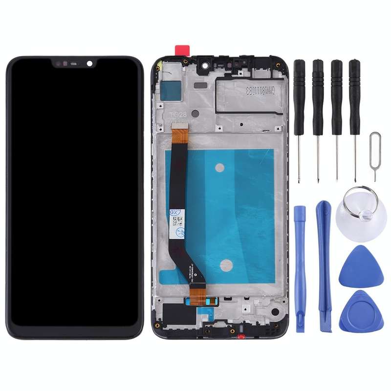 OEM LCD Screen for Huawei Honor 8C Digitizer Full Assembly with Frame (Black)