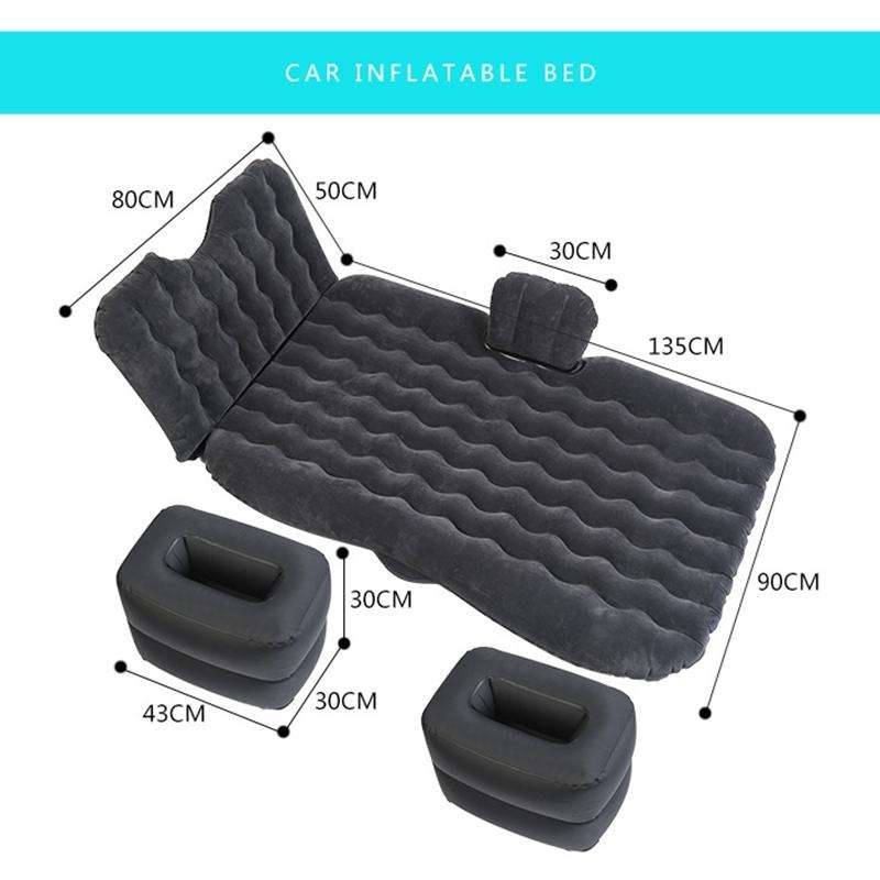 Universal Car Travel Inflatable Mattress Air Bed Camping Back Seat Couch, Size: 90 x 135cm(Grey)