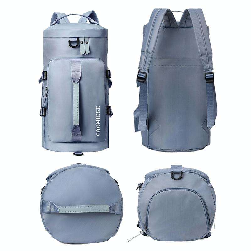Multifunctional Travel Backpack Large Capacity Portable Drum Bag Sports Bag(Grey)