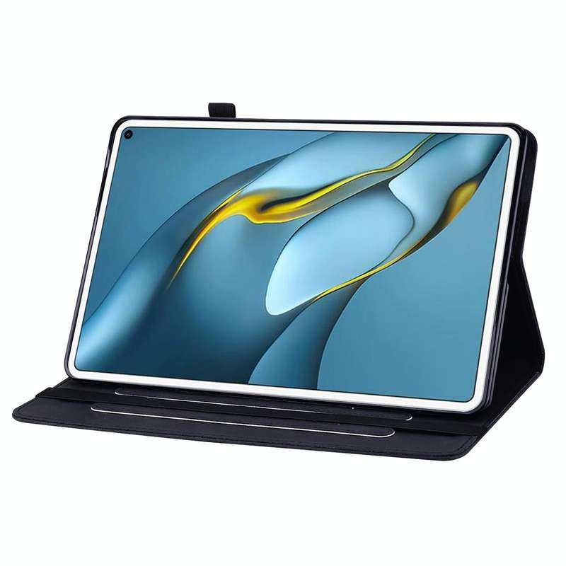 For Huawei MatePad Pro 10.8 2021 / 2018 Skin Feel Solid Color Zipper Leather Tablet Case(Black)