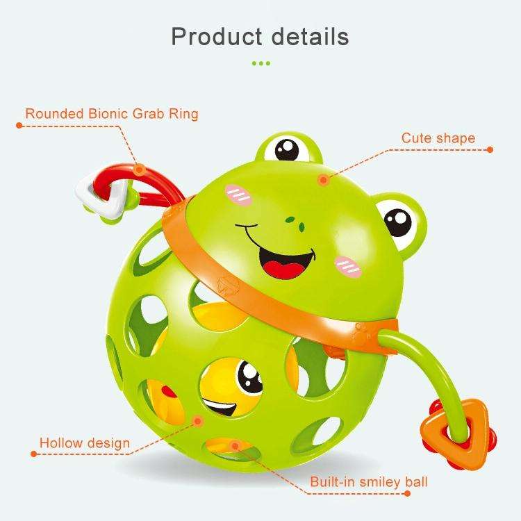 Baby Animal Soft Plastic Can Bite Hand Toy Baby Educational Toys(Polar Bear)