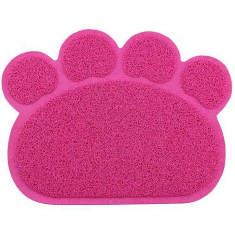 PVC Claw Shaped Cat Litter Mat Pet Placemat Anti-skid Floor Mat Pet Supplies(Coffee)