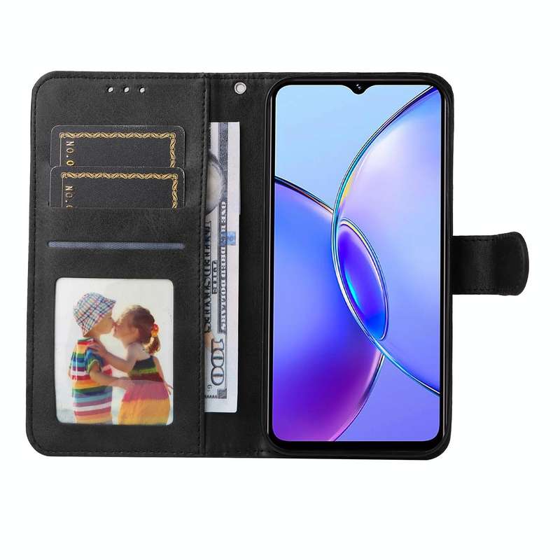 For vivo Y17s Classic Calf Texture Flip Leather Phone Case(Black)