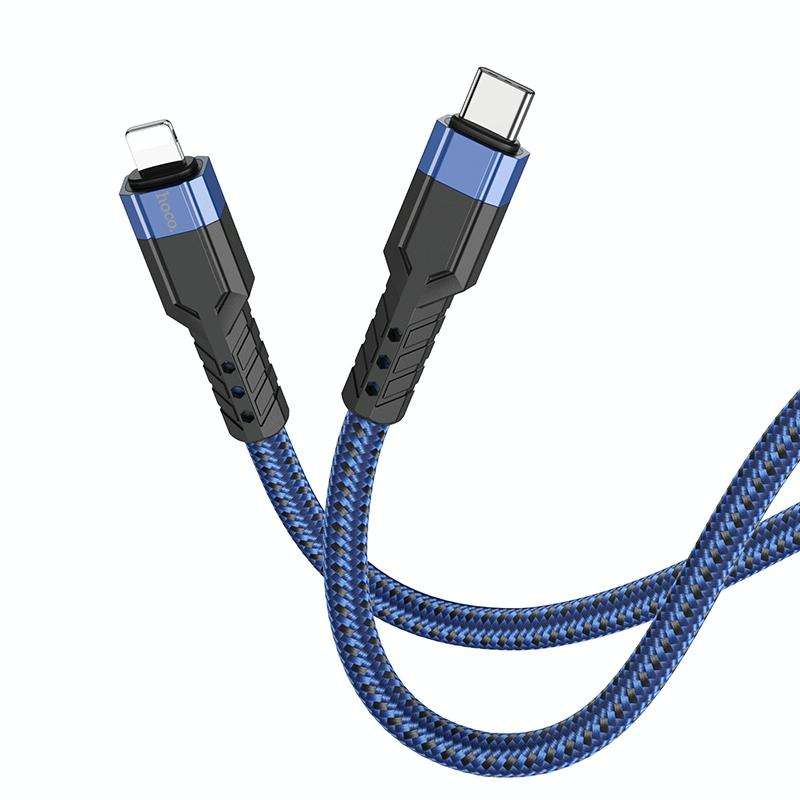 hoco U110 20W USB-C / Type-C to 8 Pin PD Charging Data CableLength1.2m(Blue)