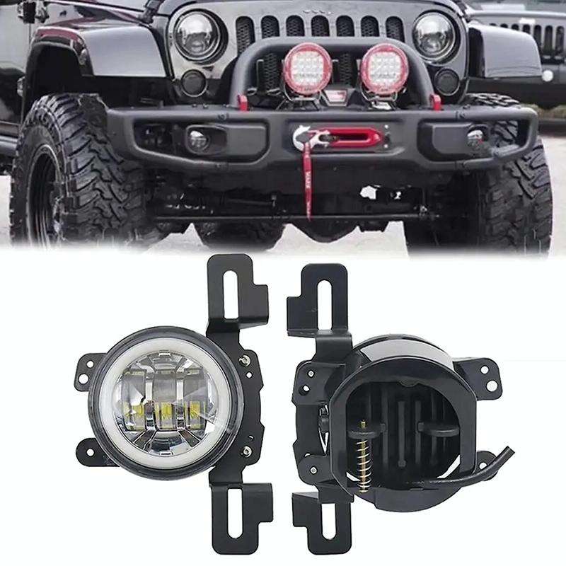 For Jeep Wrangler JK 2007-2017 Car Front Bumper Fog Light Mounting Bracket