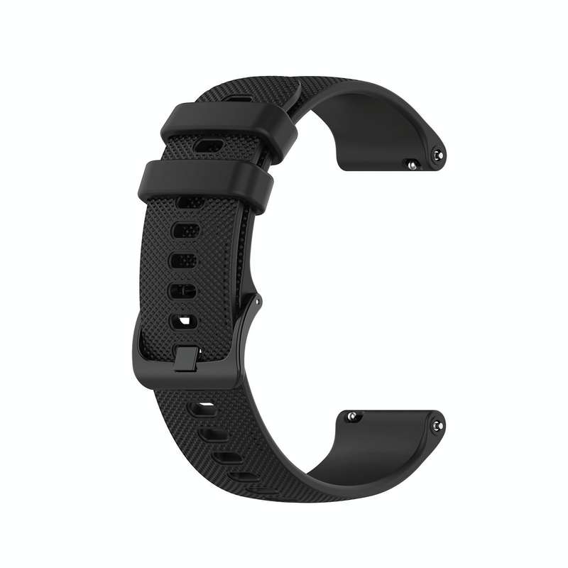 For Garmin Vivoactive 3 Music Small Lattice Silicone Watch Band(Black)