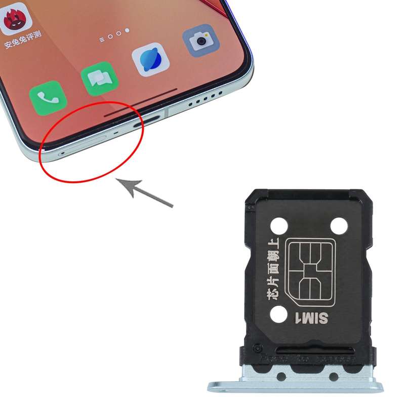 For OPPO Reno8 Pro+ / Reno8 Pro 5G / Reno8 Pro China SIM Card Tray + SIM Card Tray (Green)