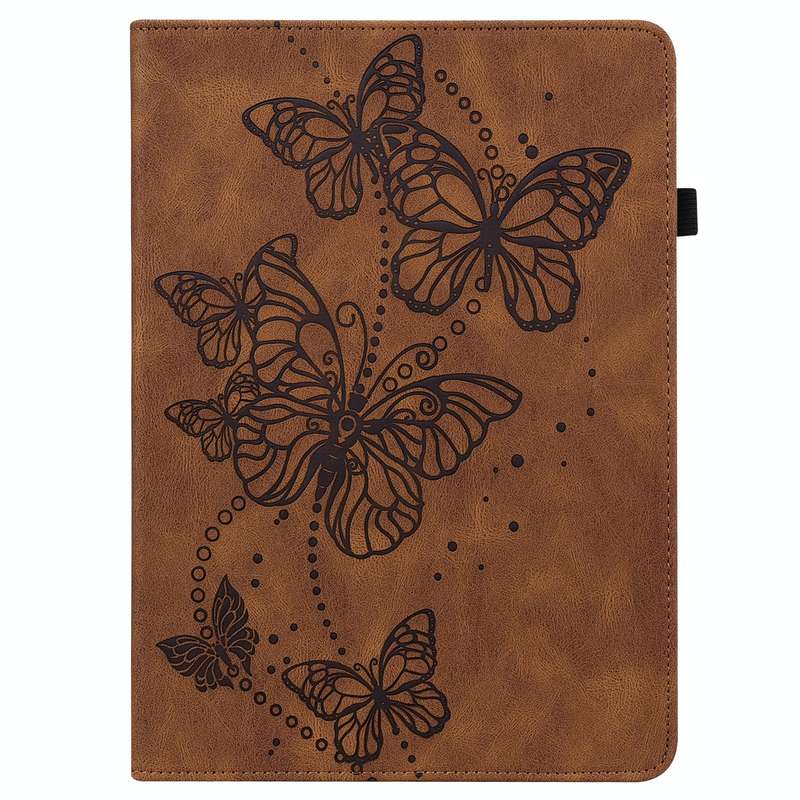 For Huawei MediaPad M5 Lite 10 inch Embossed Butterfly Pattern Horizontal Flip Leather Tablet Cas...