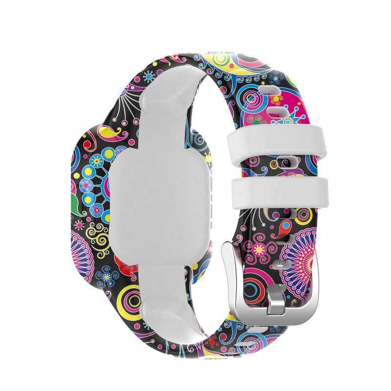For Garmin Vivofit JR3 Silicone Printing Watch Band(Peacock)