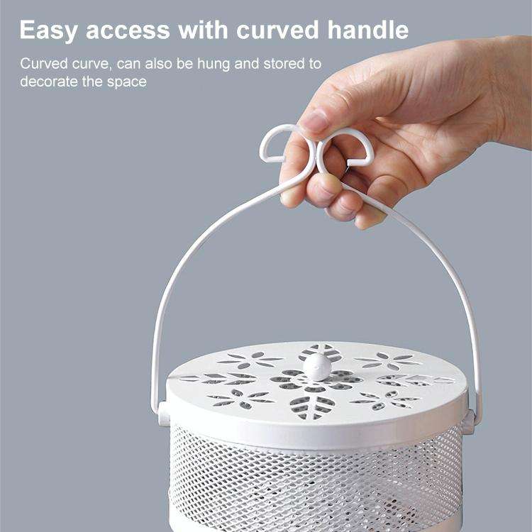 Outdoor Portable Multifunctional Hollow Fireproof Mosquito Coil Box with Lid(Bronze)