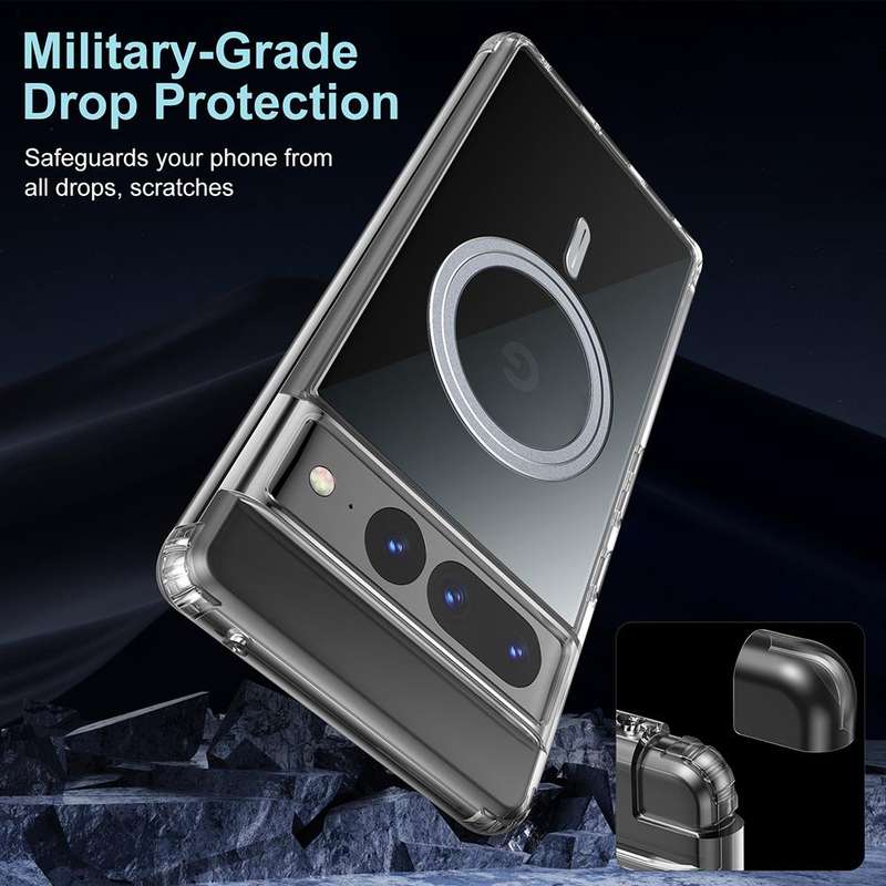 For Google Pixel 6 Pro Transparent Frosted MagSafe Phone Case