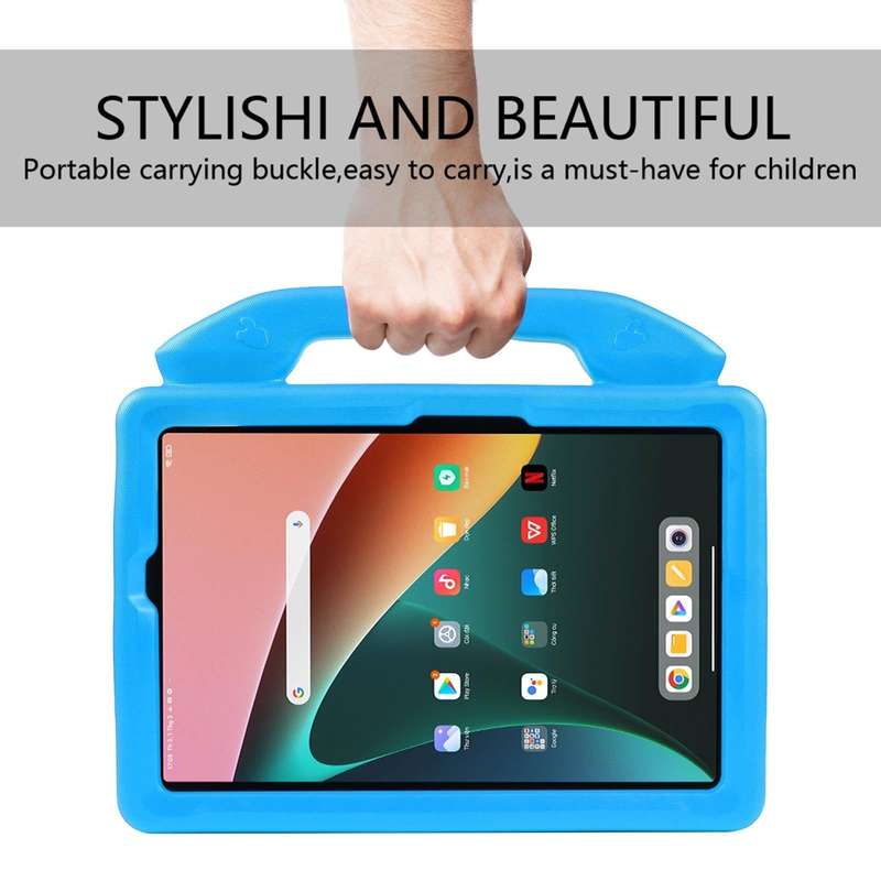 For Samsung Galaxy Tab A9+ 10.95 2023 Thumb Bracket EVA Shockproof Tablet Case(Blue)