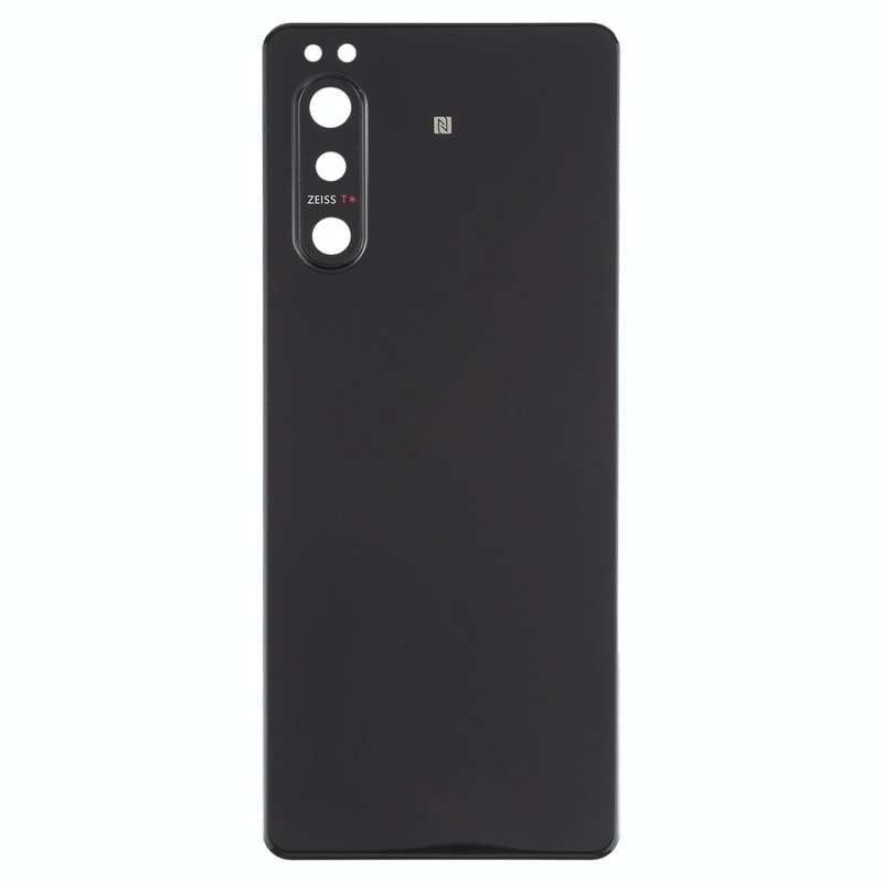 Battery Back Cover with Camera Lens Cover for Sony Xperia 5 II(Black)