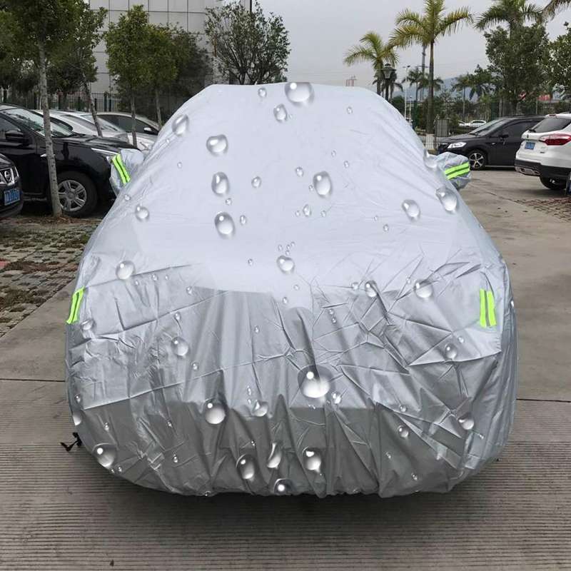 PEVA Anti-Dust Waterproof Sunproof SUV Car Cover with Warning Strips, Fits Cars up to 4.8m(187 in...