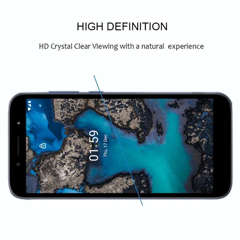 For Nokia C1 Plus 25 PCS Full Glue Full Screen Tempered Glass Film