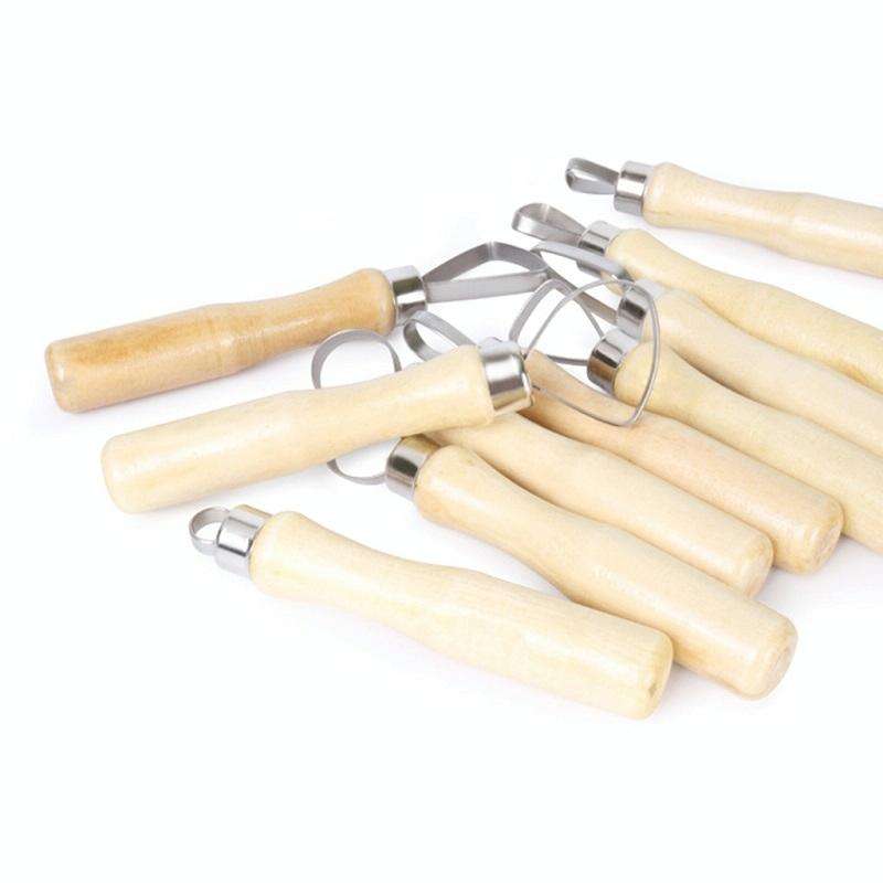 10pcs/set Art Pottery Clay Bulk Scraper Tools(Wood)