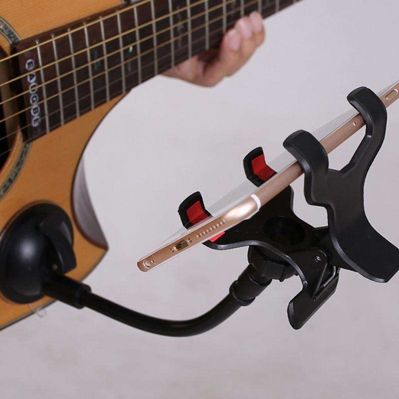 GS05 Guitar Panel Phone Clip Live Video Rotating Phone Guitar Stand