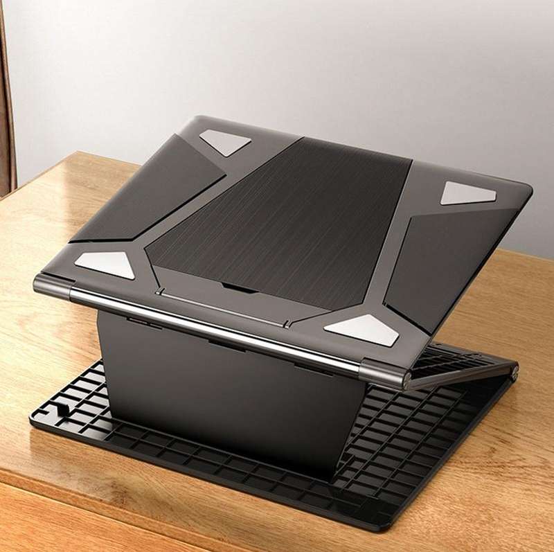 N5 Laptop Stand Portable Double-Layer Multi-Gear Adjustment Heightening Folding Plastic Heat Diss...