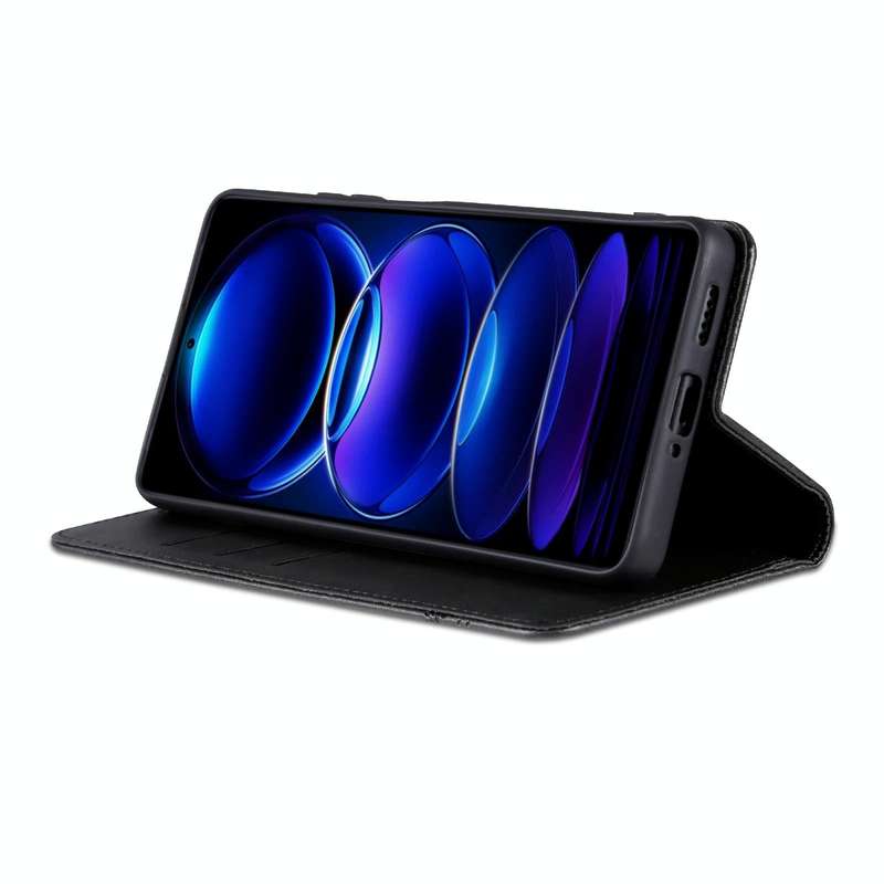 For Huawei Enjoy 70 Pro/nova 12i AZNS Magnetic Calf Texture Flip Leather Phone Case(Black)