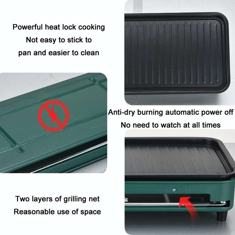 Household Multi-Function Electric Barbecue Machine With Grill(US Plug)