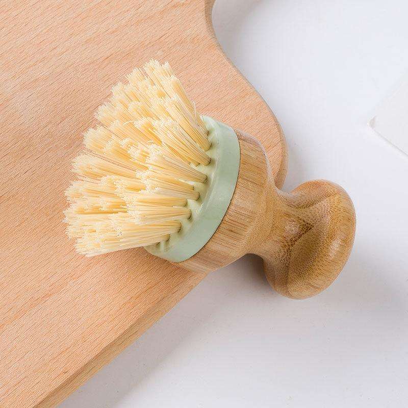 Multifunctional Tool Kitchen Cleaning Brush Wooden Handle Dish Scrubber Pot Pan Dishwasher, Mater...
