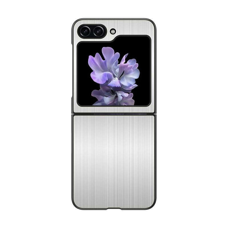 For Samsung Galaxy Z Flip5 Stainless Steel Shockproof Phone Case(Silver)