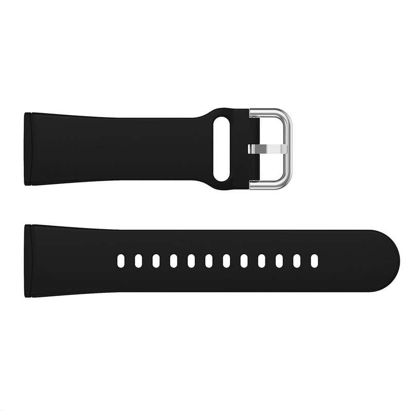 For Fitbit Versa 3 Silicone Watch Band(Black)