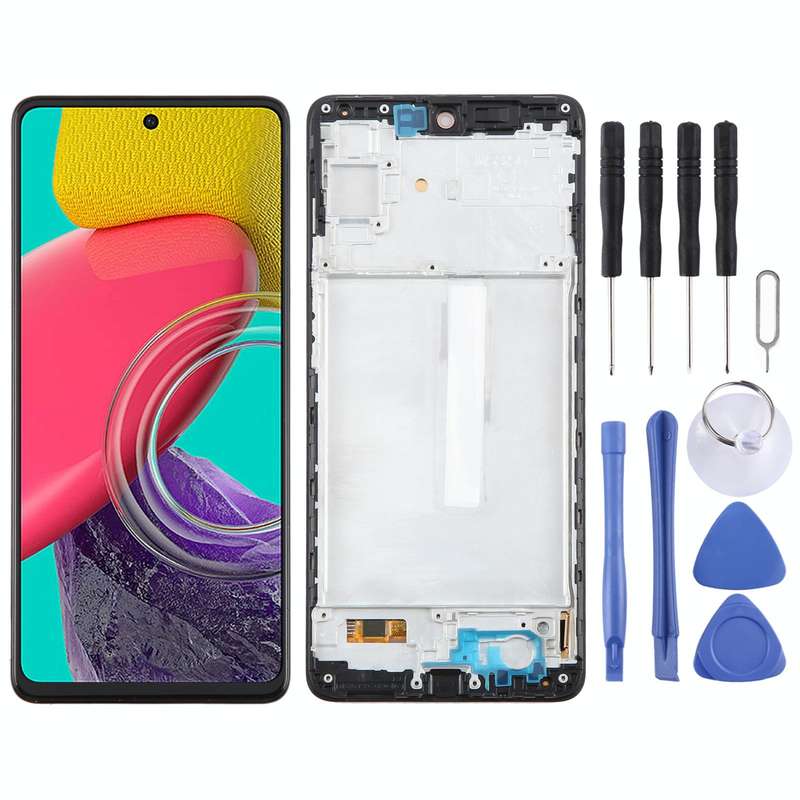 For Samsung Galaxy M53 SM-M536B 6.43inch OLED LCD Screen Digitizer Full Assembly with Frame