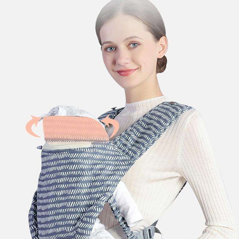 Kangaroo Baby Portable Multifunctional Baby Carrier Front Hold Baby Breathable Carrier(Lotus Color)