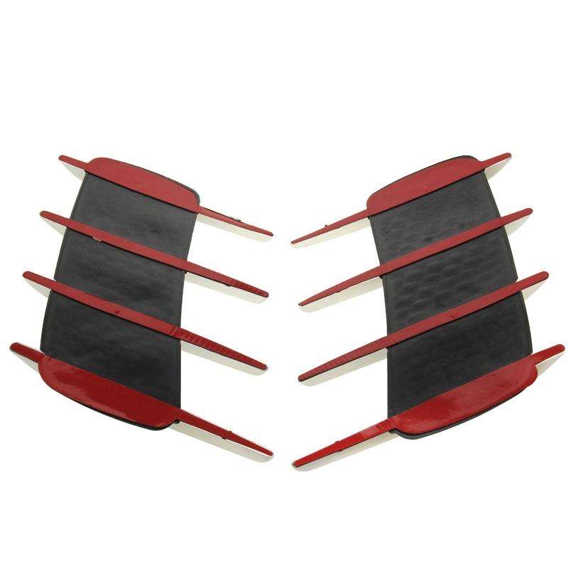 2 PCS Hood Side Shark Gill Simulation Air Flow Vent Fender Sticker for Car Decoration, Size: 22cm...