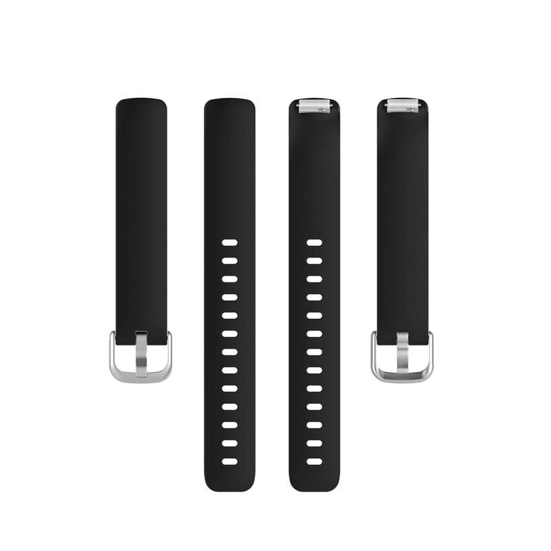 For Fitbit Inspire 2 TPE Watch Band, Size:L(Black)