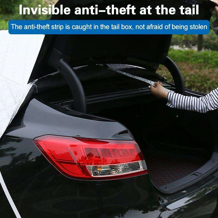 Car Half-cover Car Clothing Sunscreen Heat Insulation Sun Nisor, Plus Cotton ize: 4.7x1.8x1.7m