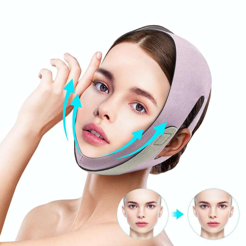 V Face Correction Firming Lift Face-lifting Belt, Specification: Colorful Box(Negative Ion 1st Ge...