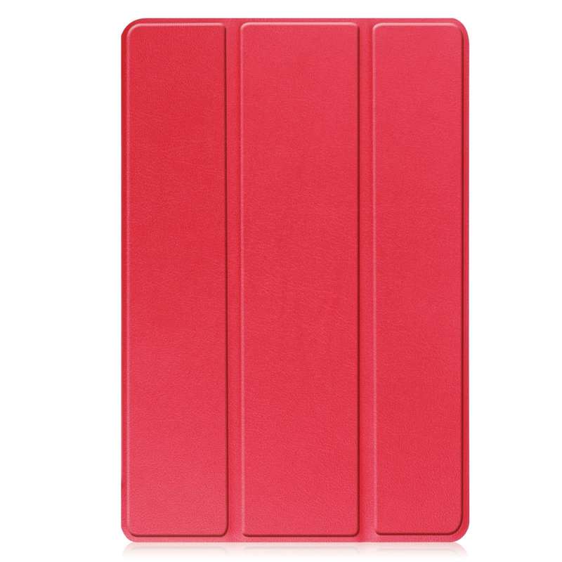 For Lenovo Tab M10 3rd Gen / TB328FU Custer Pure Color 3-Fold Holder Smart Leather Tablet Case(Red)
