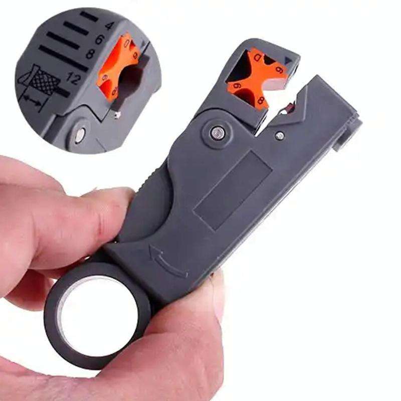 Rotary Coaxial Cable Wire Stripping Stripper Cutter Stripper for RG-59 / 6 / 58 Network Tool Comp...