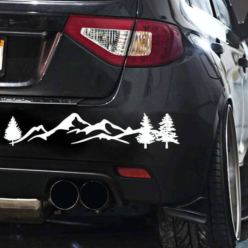 2 PCS D-791 Mountain Forest Car Sticker SUV Off-Road Vehicle Body Sticker Rear Windshield Car Sti...